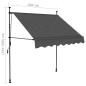 Preview: Einziehbare Markise Handbetrieben mit LED 200 cm Anthrazit