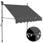 Preview: Einziehbare Markise Handbetrieben mit LED 200 cm Anthrazit