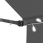 Preview: Einziehbare Markise Handbetrieben mit LED 200 cm Anthrazit