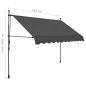 Preview: Einziehbare Markise Handbetrieben mit LED 250 cm Anthrazit