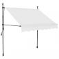 Preview: Einziehbare Markise Handbetrieben mit LED 150 cm Creme