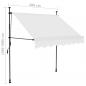 Preview: Einziehbare Markise Handbetrieben mit LED 200 cm Creme