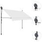 Preview: Einziehbare Markise Handbetrieben mit LED 250 cm Creme
