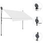 Preview: Einziehbare Markise Handbetrieben mit LED 250 cm Creme