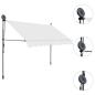 Preview: Einziehbare Markise Handbetrieben mit LED 300 cm Creme
