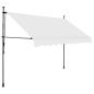 Preview: Einziehbare Markise Handbetrieben mit LED 300 cm Creme
