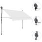 Preview: Einziehbare Markise Handbetrieben mit LED 300 cm Creme