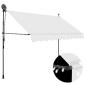 Preview: Einziehbare Markise Handbetrieben mit LED 300 cm Creme