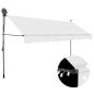 Preview: Einziehbare Markise Handbetrieben mit LED 350 cm Creme
