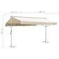 Preview: Freistehende Markise 500x300 cm Creme