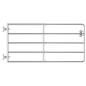 Preview: 5-Rohr-Weidetor Stahl (95-170)×90 cm Silbern