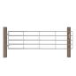 Preview: 5-Rohre-Weidetor Stahl (115-300)×90 cm Silbern 