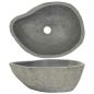 Preview: Waschbecken Flussstein Oval (37-46)x(29-36) cm