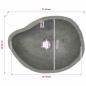 Preview: Waschbecken Flussstein Oval (37-46)x(29-36) cm