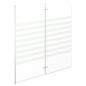 Preview: Duschabtrennung 120x140 cm Hartglas Streifen