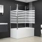 Preview: Duschabtrennung 120x68x130 cm Hartglas Gestreift