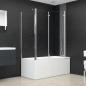 Preview: Duschabtrennung 120x69x130 cm Hartglas Transparent