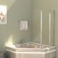 Preview: Duschabtrennungen 2 Stk. 104x130 cm Hartglas Transparent