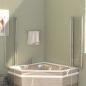 Preview: Duschabtrennungen 2 Stk. 104x130 cm Hartglas Transparent