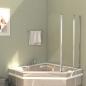 Preview: Duschabtrennungen 2 Stk. 104x130 cm Hartglas Transparent