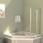 Preview: Duschabtrennungen 2 Stk. 104x130 cm Hartglas Transparent
