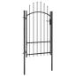 Preview: Gartentor Stahl 1x2,2 m Schwarz