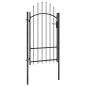 Preview: Gartentor Stahl 1x2,2 m Schwarz