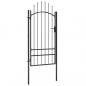 Preview: Gartentor Stahl 1x2,5 m Schwarz
