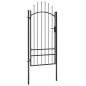 Preview: Gartentor Stahl 1x2,5 m Schwarz