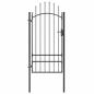 Preview: Gartentor Stahl 1x2,5 m Schwarz
