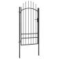 Preview: Gartentor Stahl 1x2,5 m Schwarz