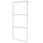 Preview: Begehbare Duschwand mit Halbmattiertem ESG-Glas 100x195cm