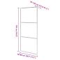 Preview: Begehbare Duschwand mit voll mattiertem ESG-Glas 80x195 cm