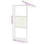 Preview: Duschwand für Begehbare Dusche ESG-Glas Steindesign 80x195 cm