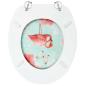 Preview: Toilettensitz mit Deckel MDF Flamingo-Design