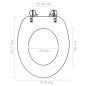 Preview: Toilettensitz mit Deckel MDF Blau Wassertropfen-Design