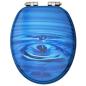 Preview: Toilettensitz Soft-Close-Deckel MDF Blau Wassertropfen-Design