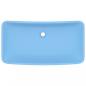 Preview: Luxus-Waschbecken Rechteckig Matt Hellblau 71x38 cm Keramik
