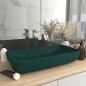 Preview: Luxus-Waschbecken Rechteckig Matt Dunkelgrün 71x38 cm Keramik