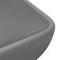 Preview: Luxus-Waschbecken Rechteckig Matt Dunkelgrau 71x38 cm Keramik