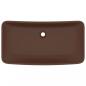 Preview: Luxus-Waschbecken Rechteckig Matt Dunkelbraun 71x38 cm Keramik
