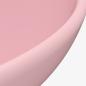 Preview: Luxus-Waschbecken Rund Matt Rosa 32,5x14 cm Keramik