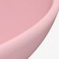 Preview: Luxus-Waschbecken Rund Matt Rosa 32,5x14 cm Keramik