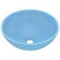 Preview: Luxus-Waschbecken Rund Matt Hellblau 32,5x14 cm Keramik