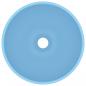 Preview: Luxus-Waschbecken Rund Matt Hellblau 32,5x14 cm Keramik