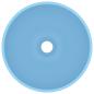 Preview: Luxus-Waschbecken Rund Matt Hellblau 32,5x14 cm Keramik