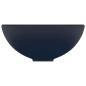 Preview: Luxus-Waschbecken Rund Matt Dunkelblau 32,5x14 cm Keramik