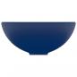 Preview: Luxus-Waschbecken Rund Matt Dunkelblau 32,5x14 cm Keramik