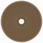 Preview: Luxus-Waschbecken Rund Matt Creme 32,5x14 cm Keramik