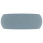 Preview: Luxuriöses Waschbecken Rund Matt Hellblau 40x15 cm Keramik